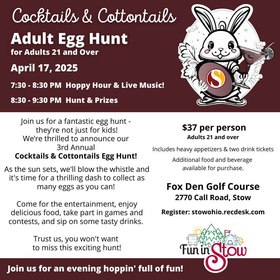 Cocktails  Cottontails Adult Egg Hunt FB