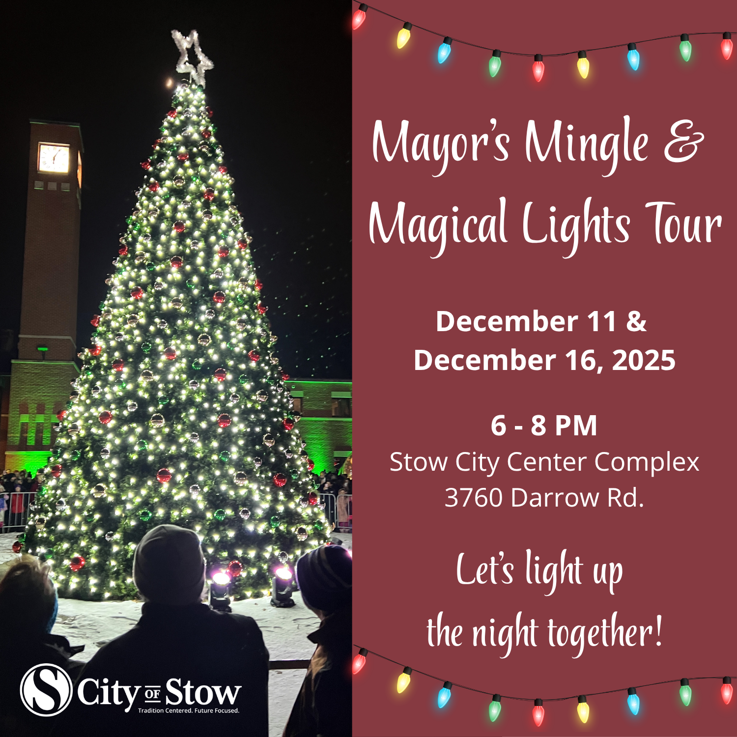 Mayors Mingle and Magical Lights Tour Graphic