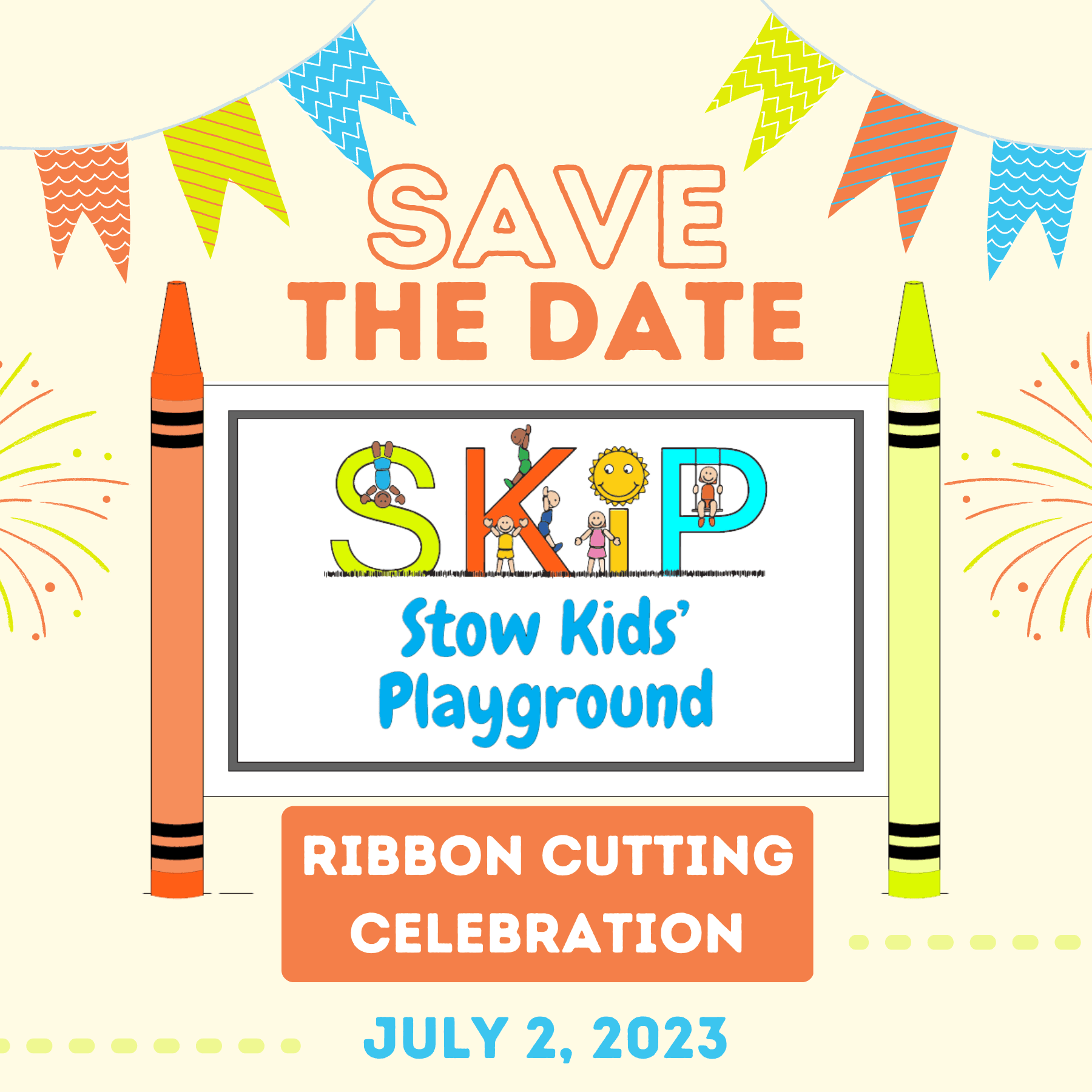 Save the Date SKiP Ribbon Cutting 6 x 6 in