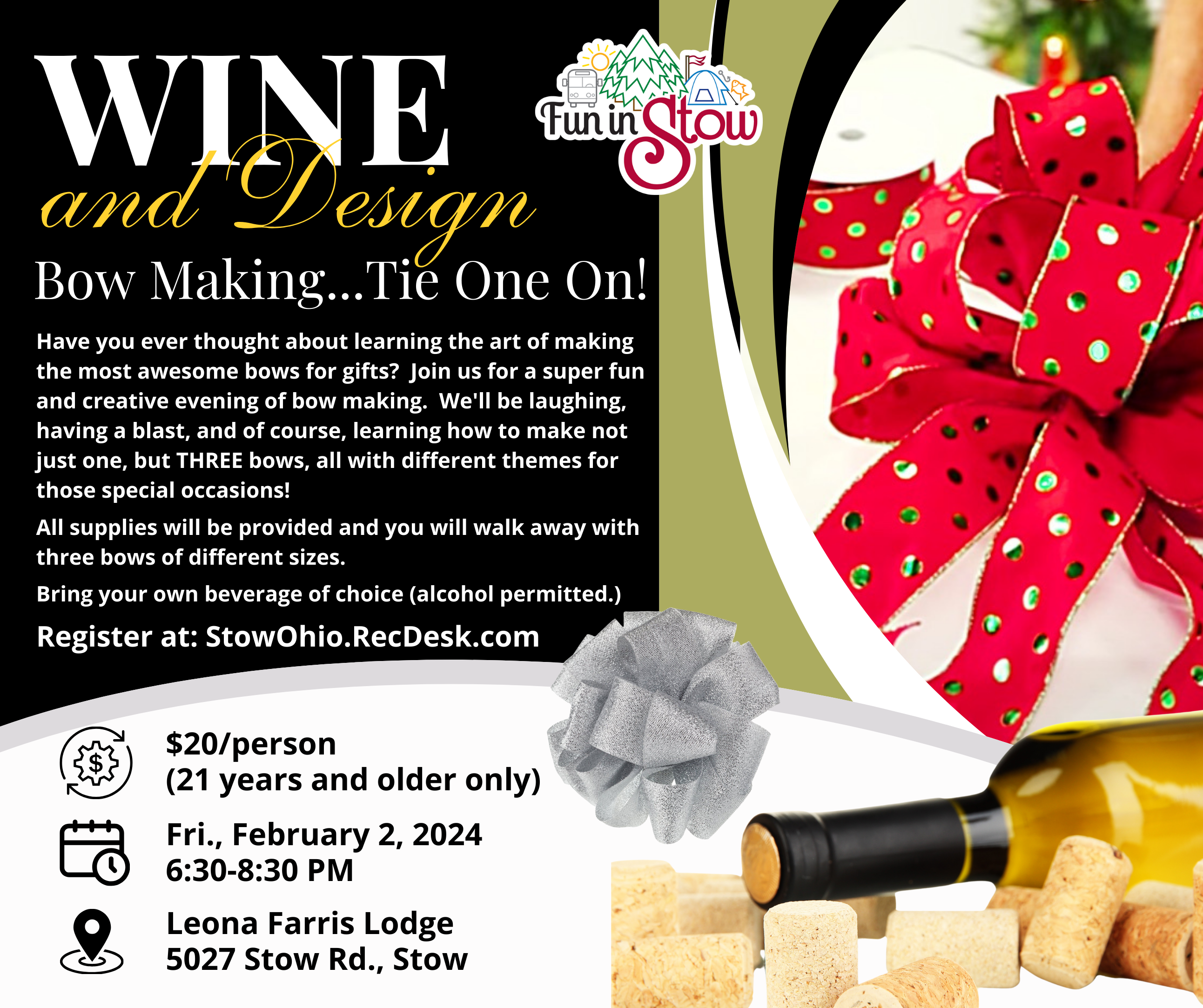 Wine and Design - Bow Making 2.2.24