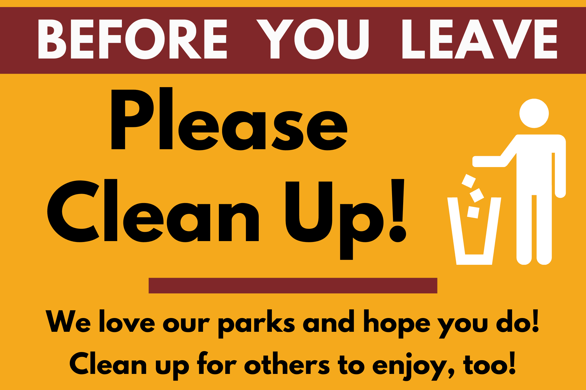 Please clean up parks