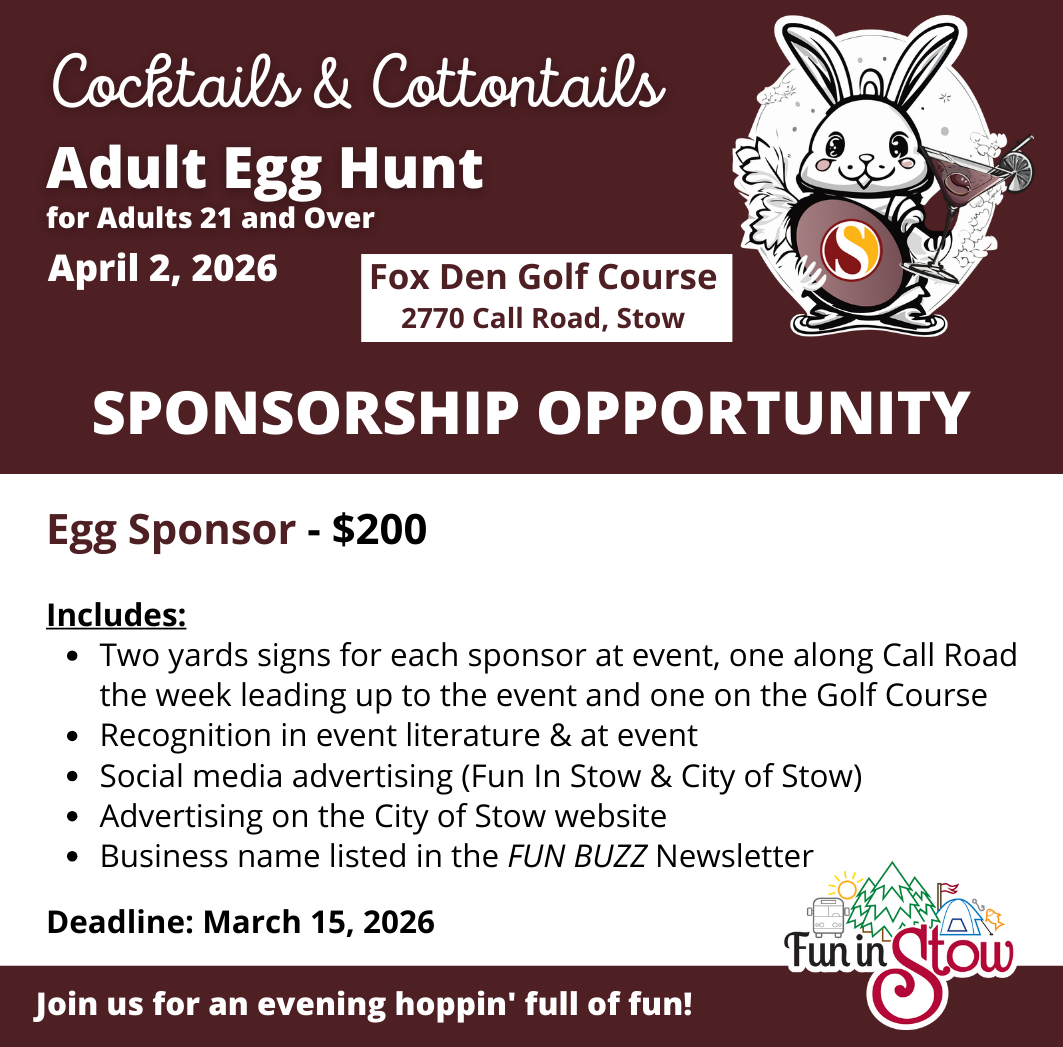 Sponsor Cocktails and Cottontails Adult Egg Hunt