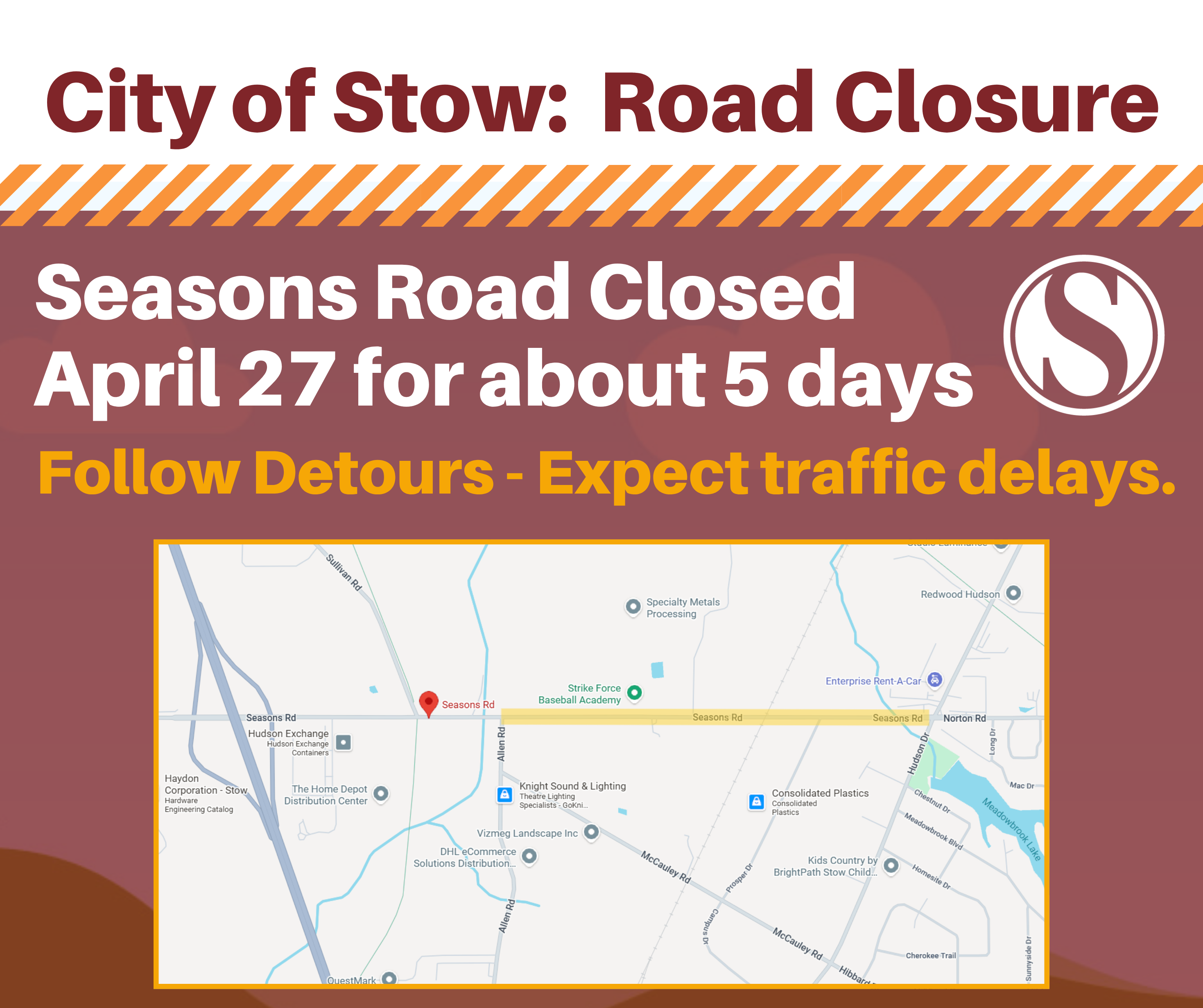 Seasons Rd Closed