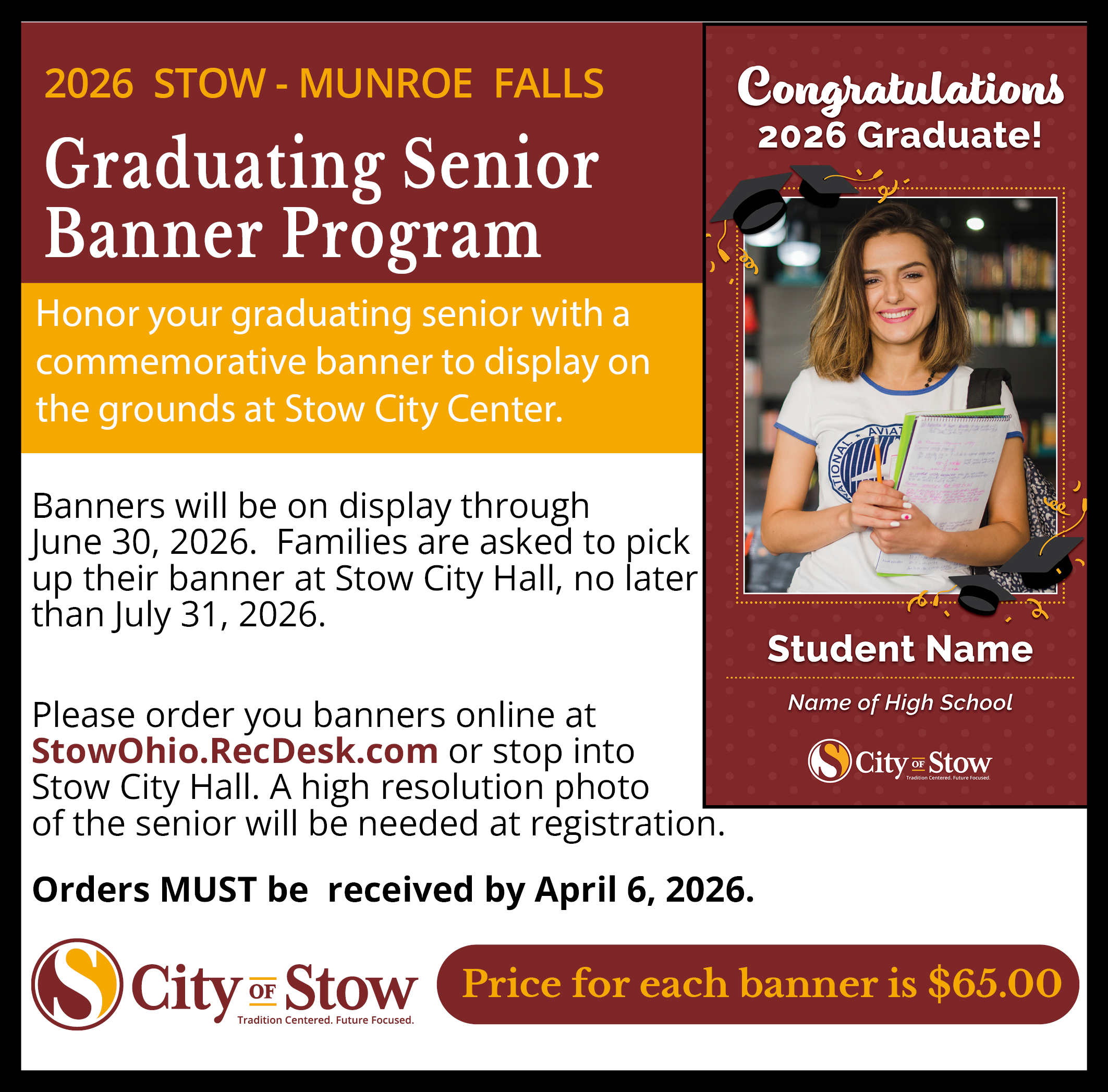 Senior Banner Program Flyer 2026